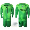 Officiële Voetbalshirt + Korte Broek Doelman Paris Saint-Germain Keylor Navas 1 Thuis 2022-23 Lange Mouw - Kids